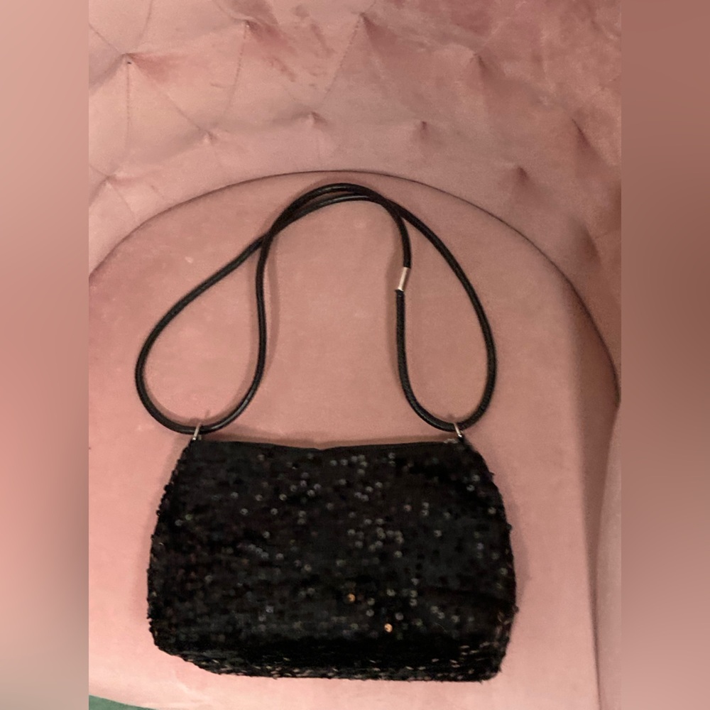 Elegant Black Sequin Women's Bag